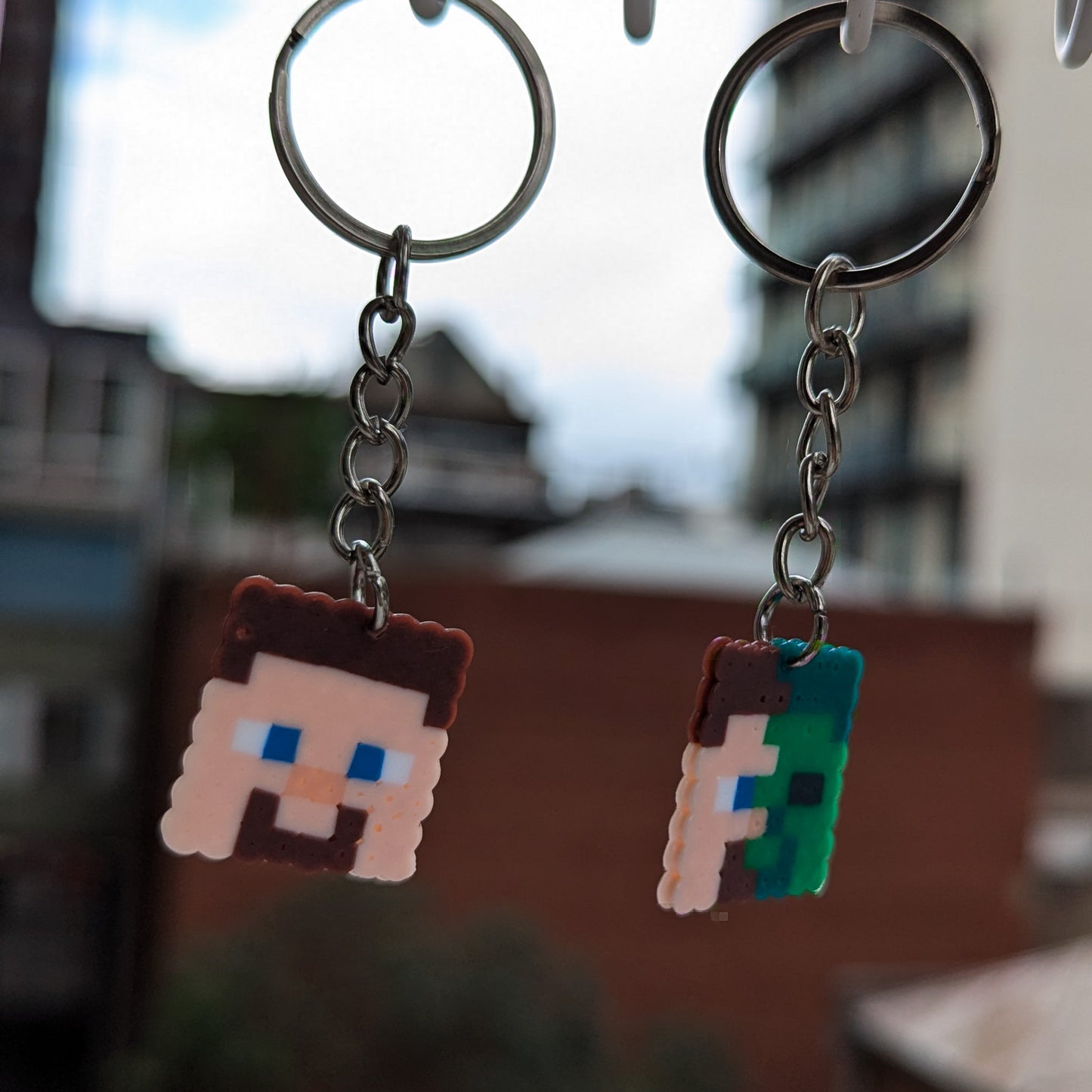 Blocky Explorer & Cursed Adventurer Keychains
